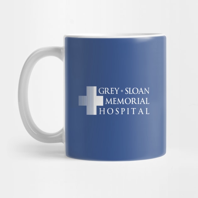 Grey + Sloan Memorial Hospital Logo | White Print by stuartjsharples